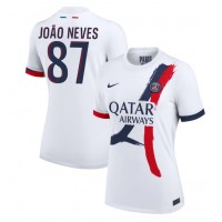 Camiseta Paris Saint-Germain Joao Neves #87 Segunda Equipación Replica 2024-25 para mujer mangas cortas